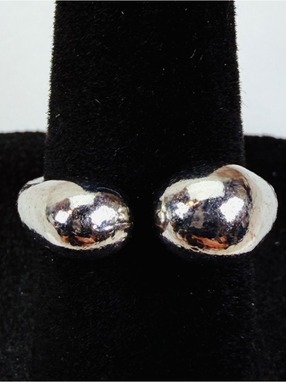 Vintage Aged Silvertone modernist ring size 6 1/4
